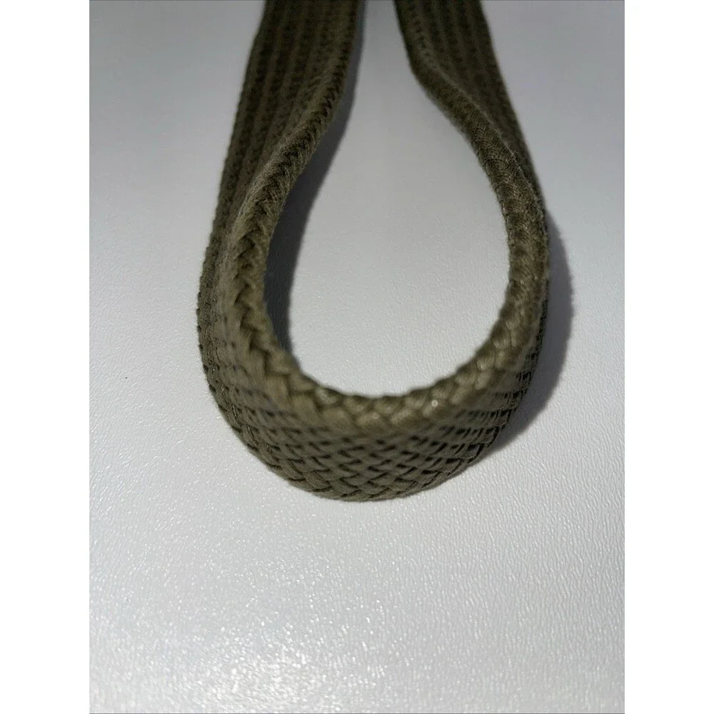 Men Belt Tommy Bahama Mens Canvas Leather Belt Green Brass Buckle Sz 42